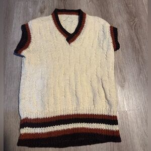 Vintage 70’s Handmade Women’s Sweater Knit Top Cream Color